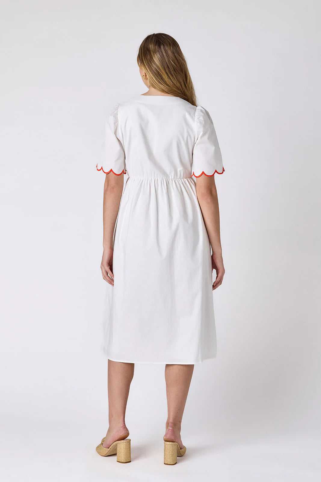 luca dress with floral embroidery