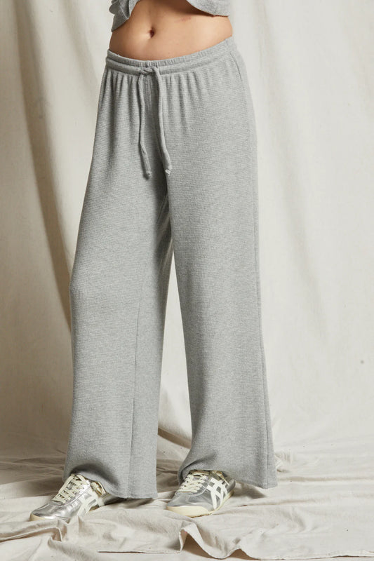 clover brushed thermal wide leg pant