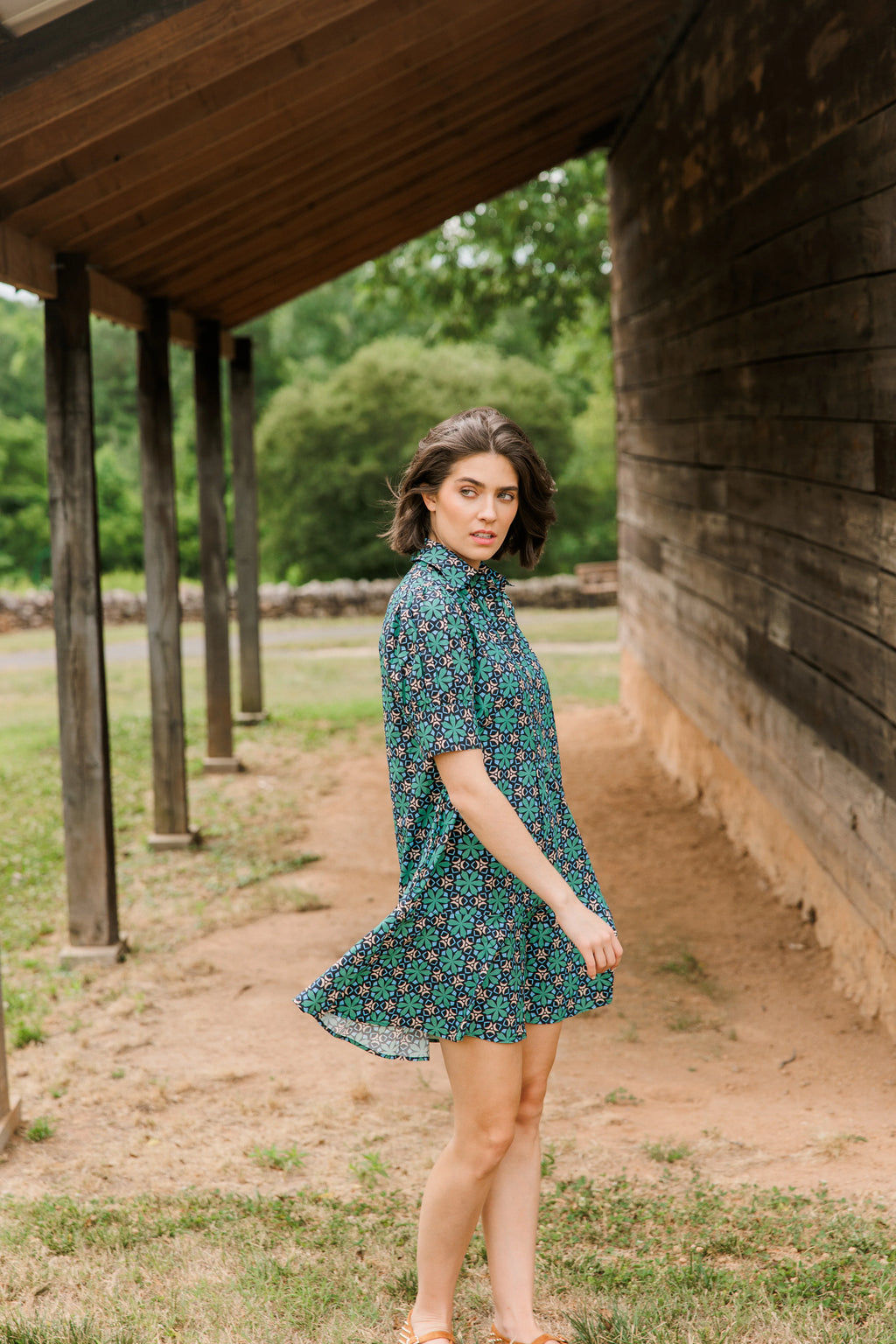 liv dress slate mosaic