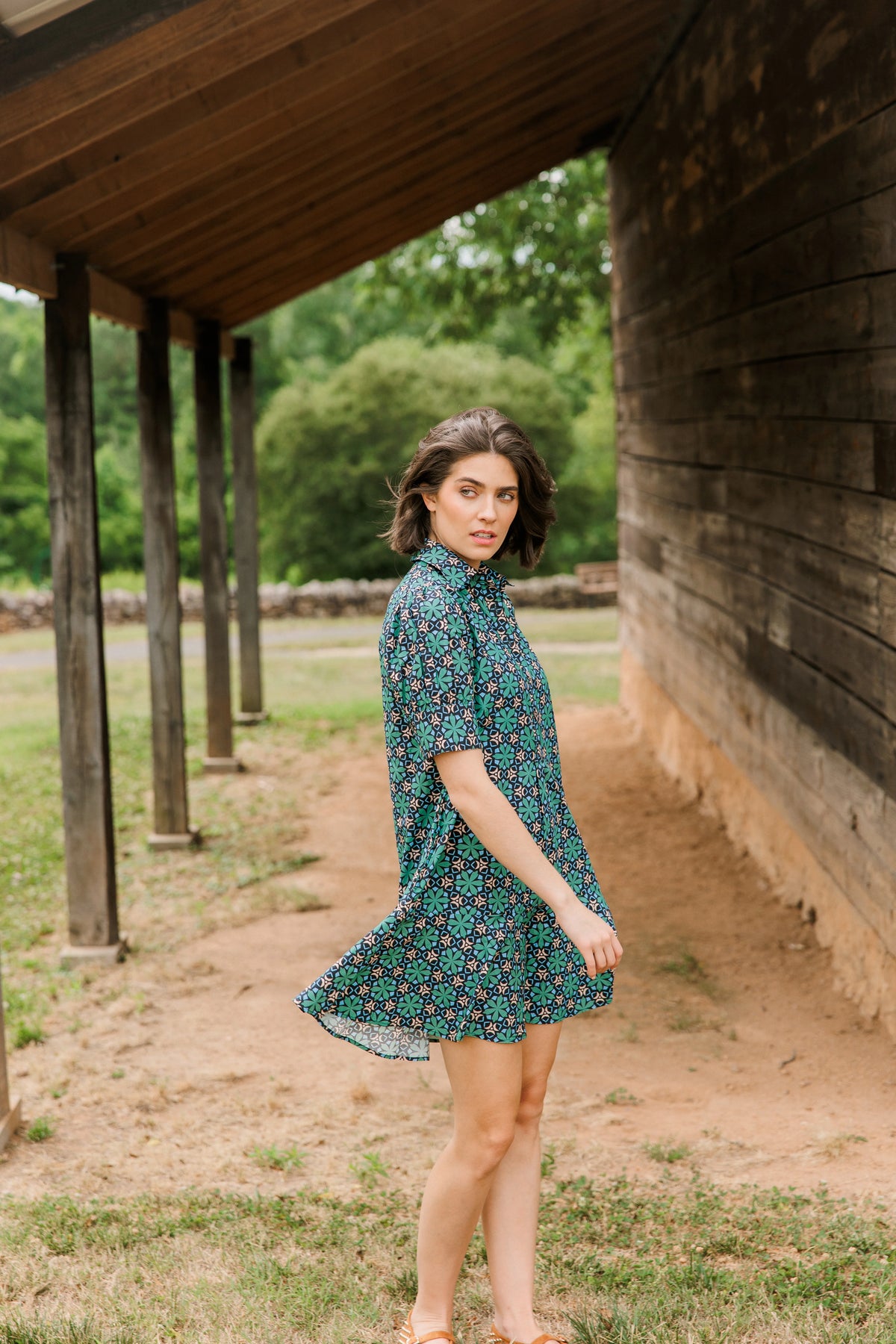 liv dress slate mosaic