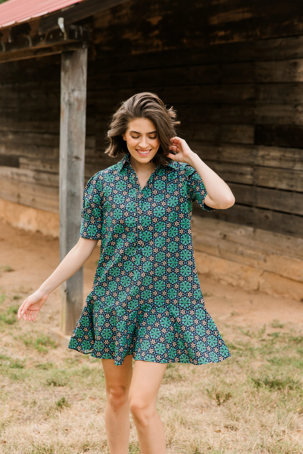 liv dress slate mosaic