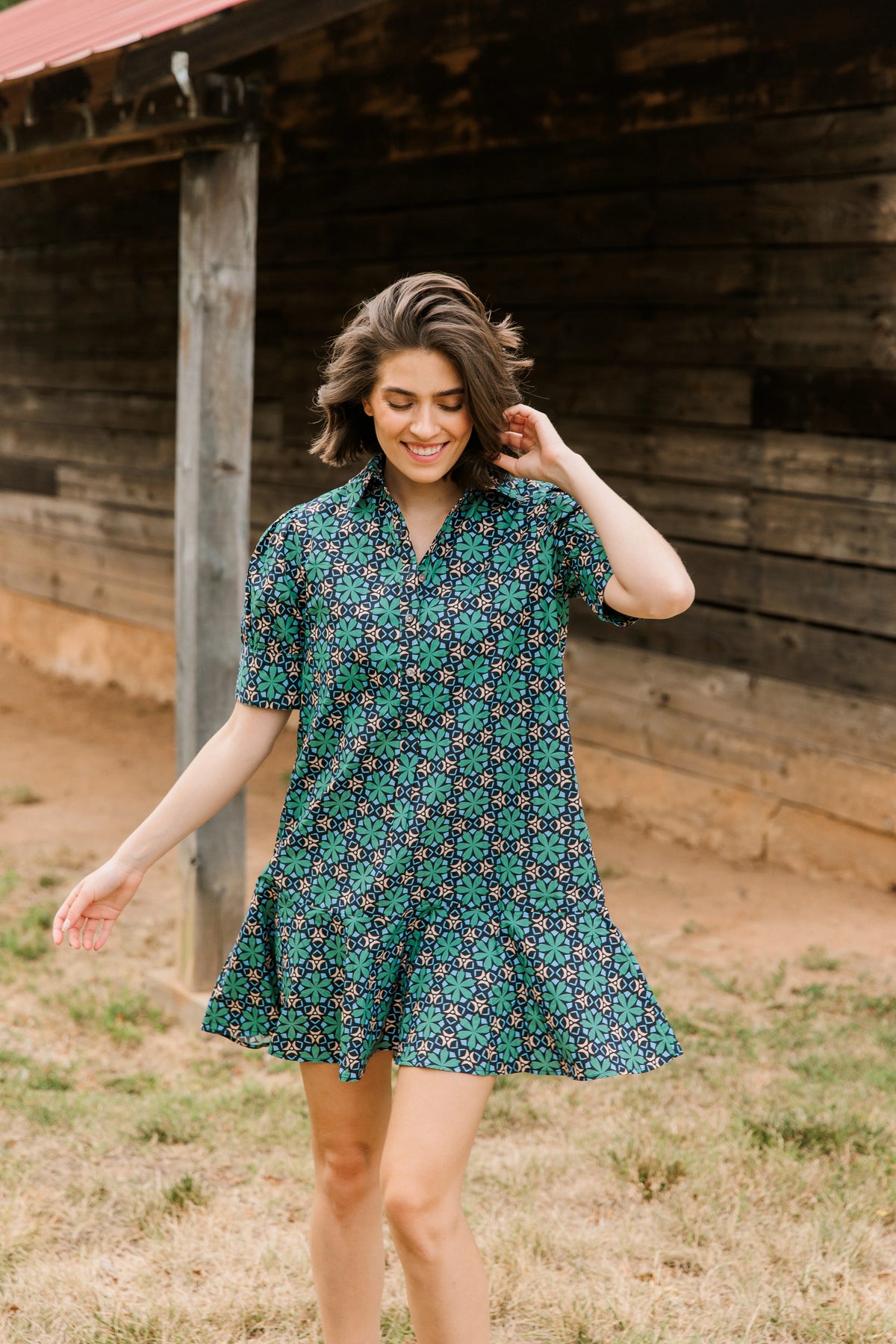 liv dress slate mosaic