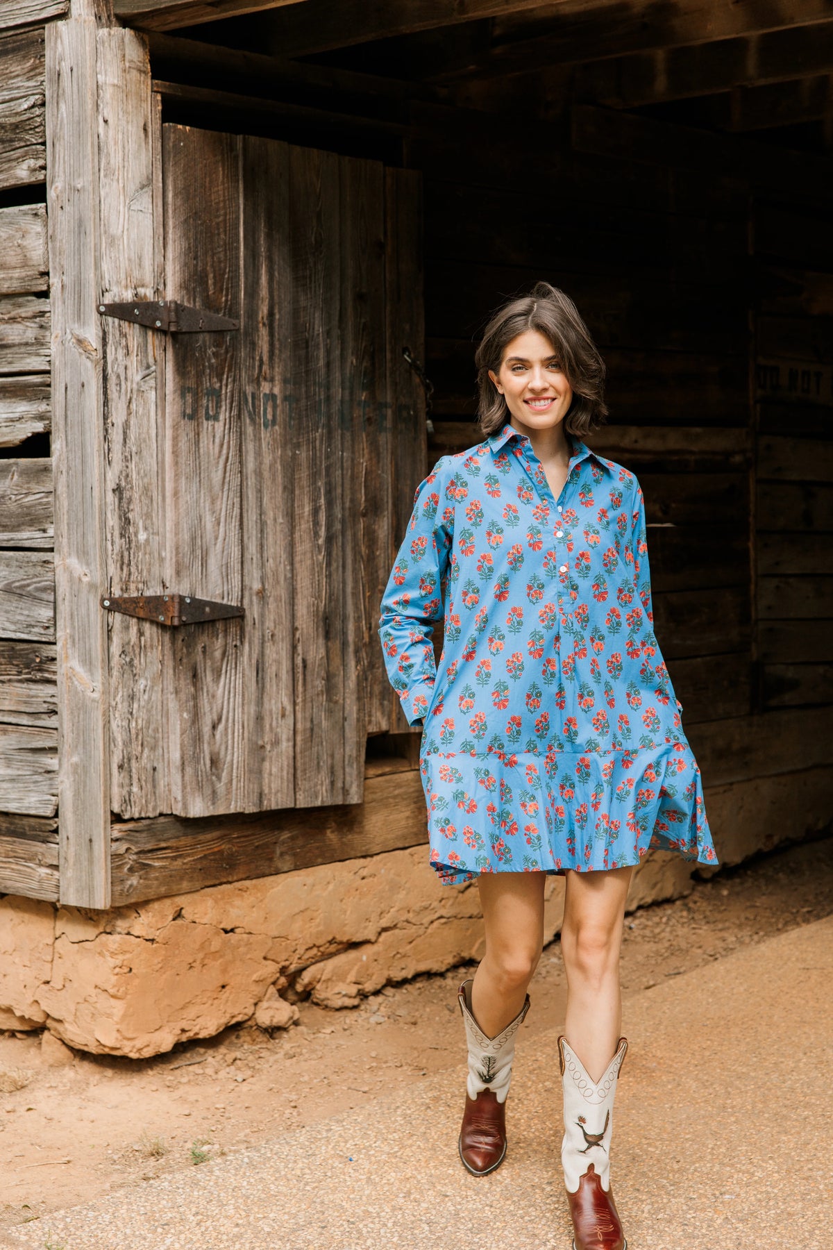 polly dress woodbine