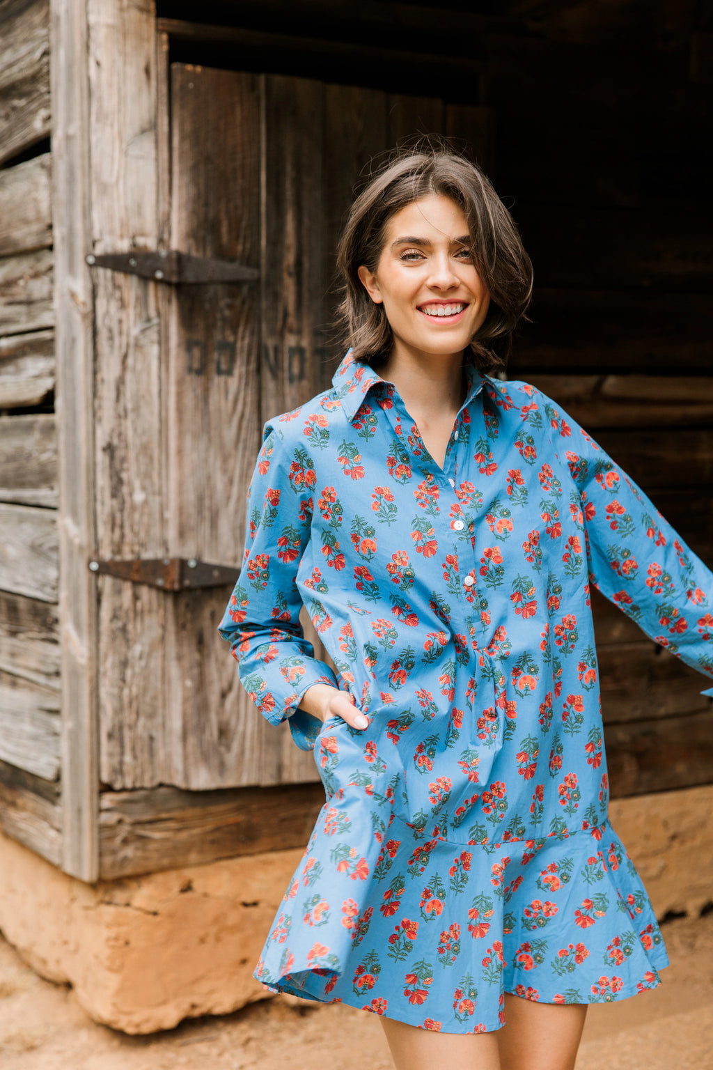 polly dress woodbine