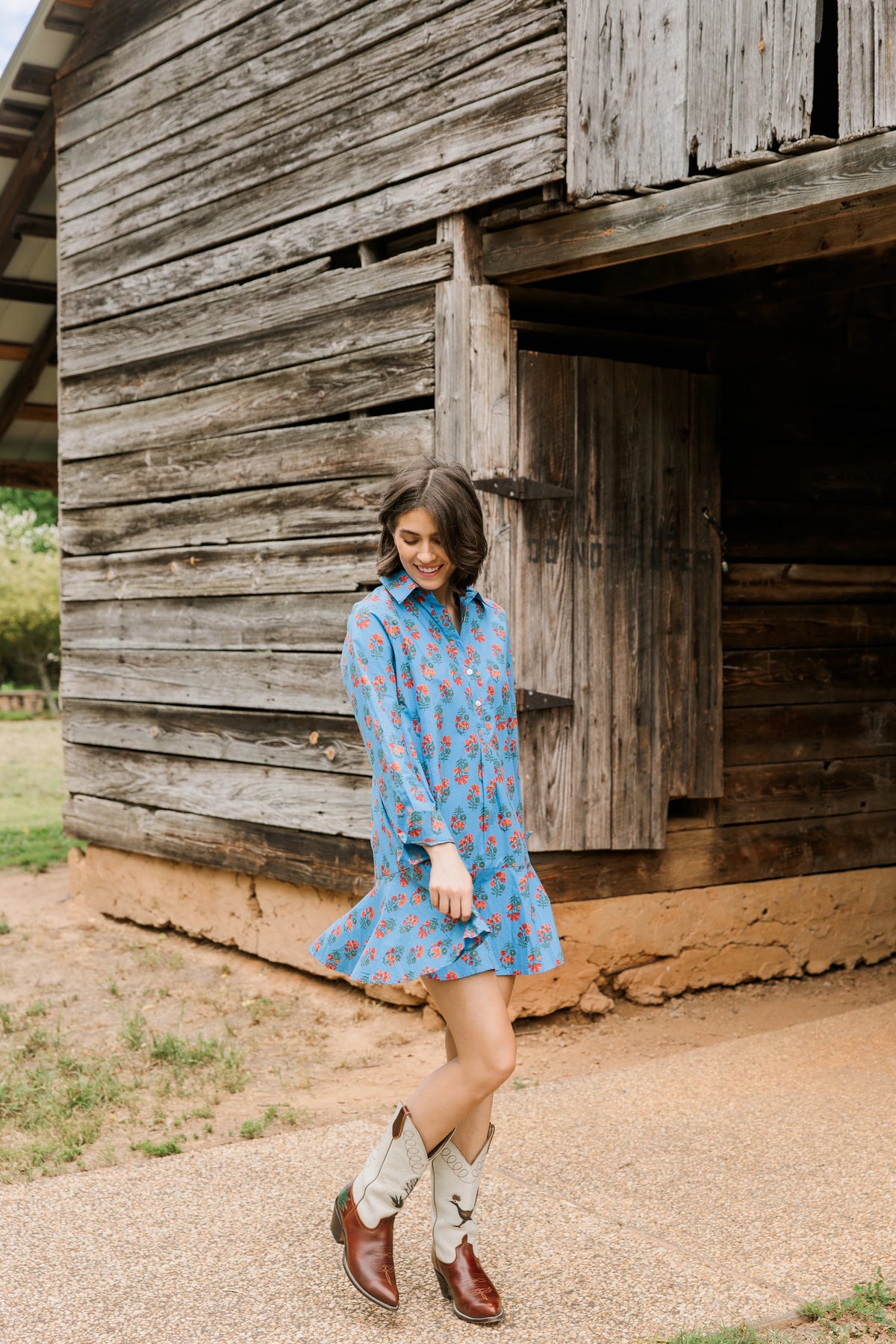 polly dress woodbine