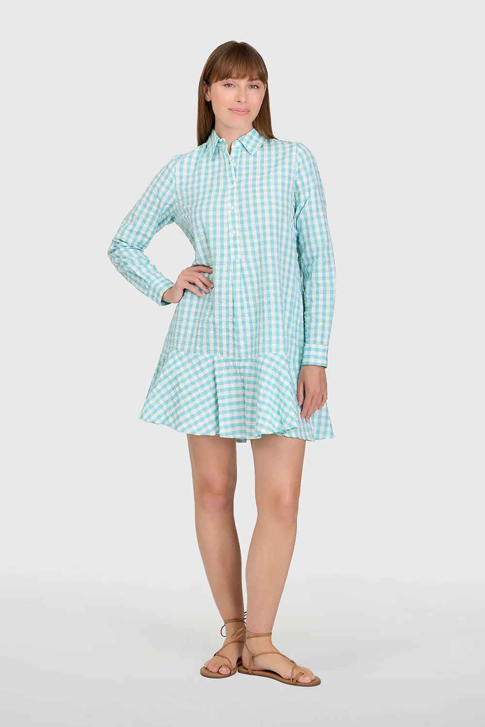 polly dress lindroth check