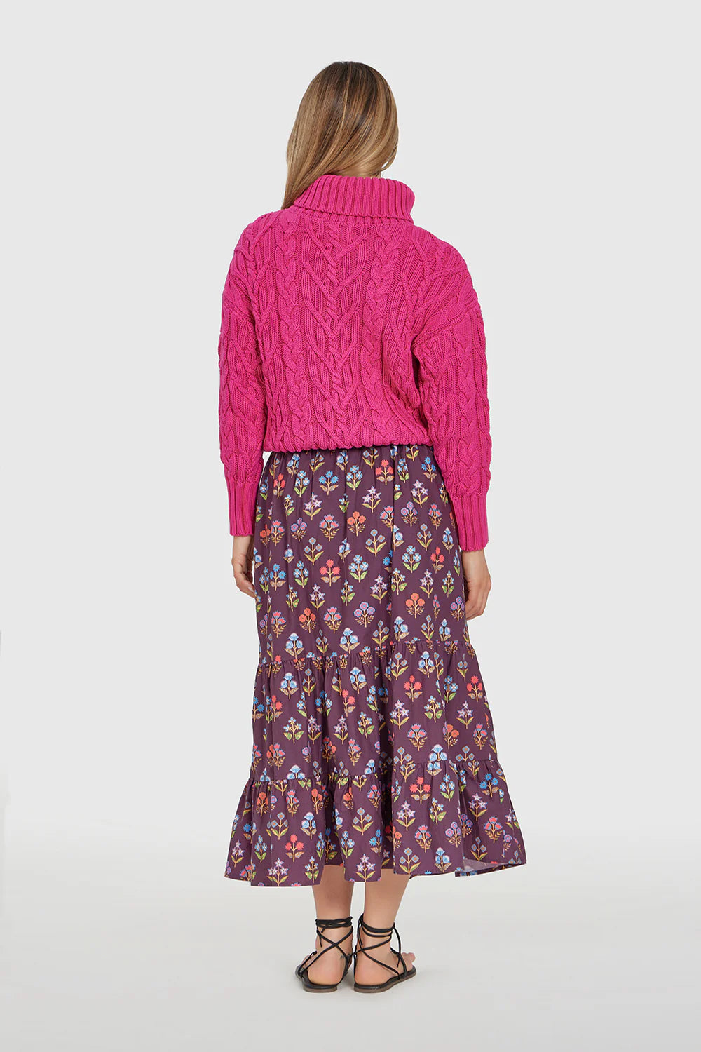 market skirt in holiday flowers