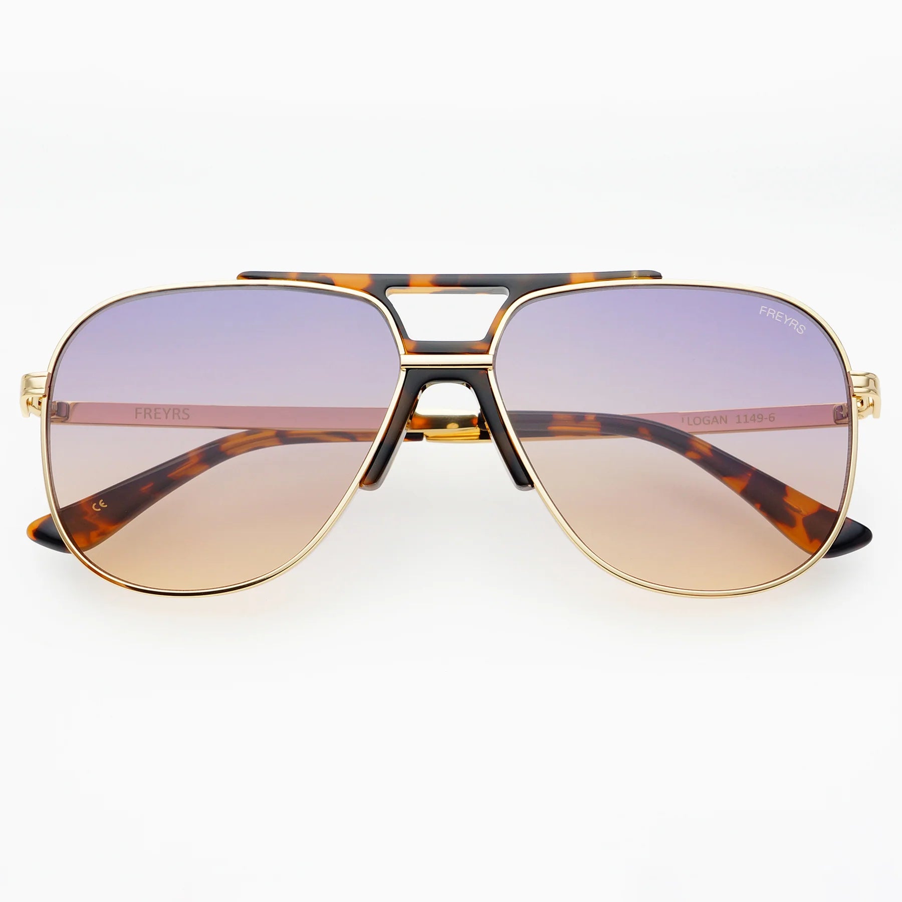Logan Aviator Unisex Sunglasses sunrise