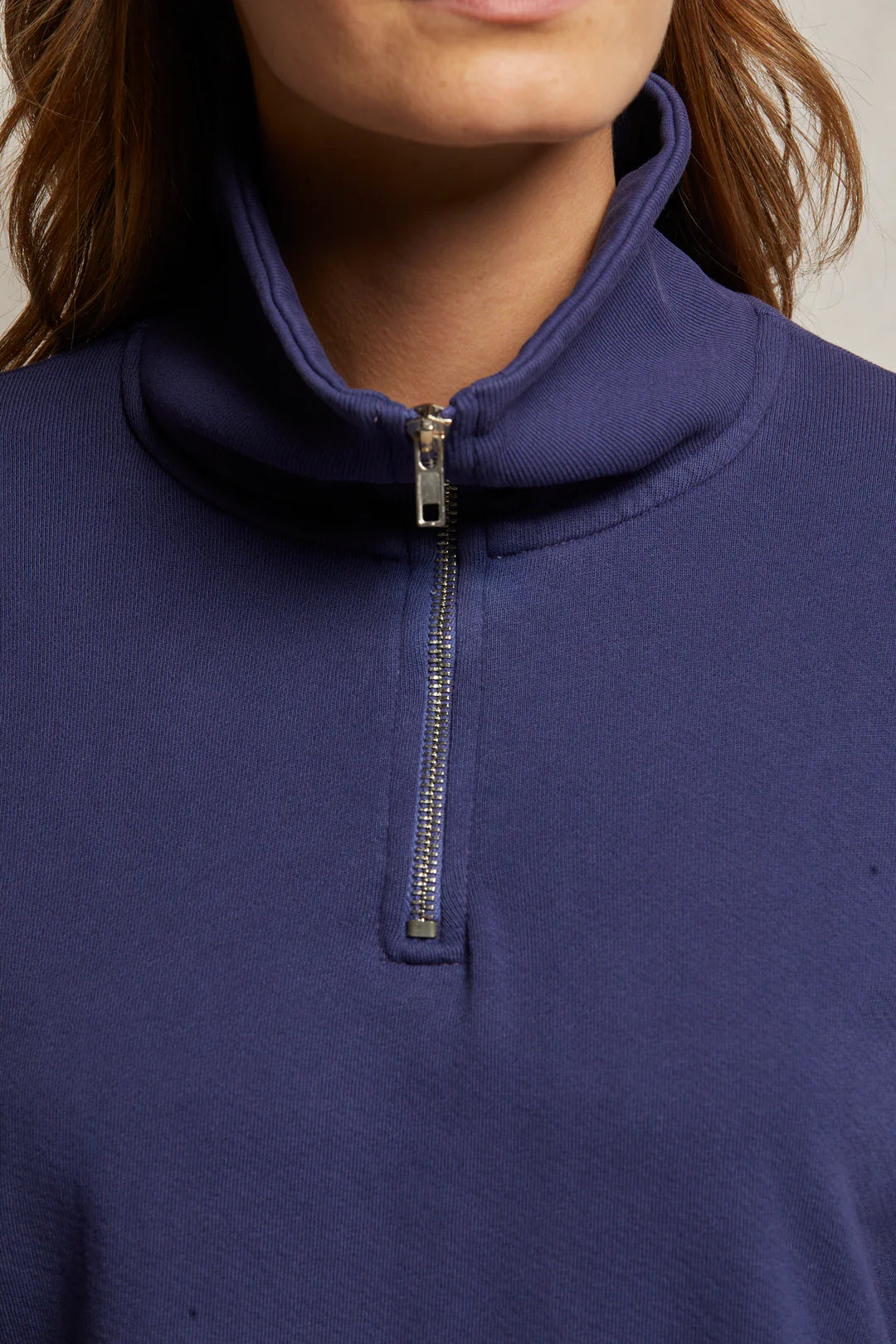 maren french terry half zip sweatshirt