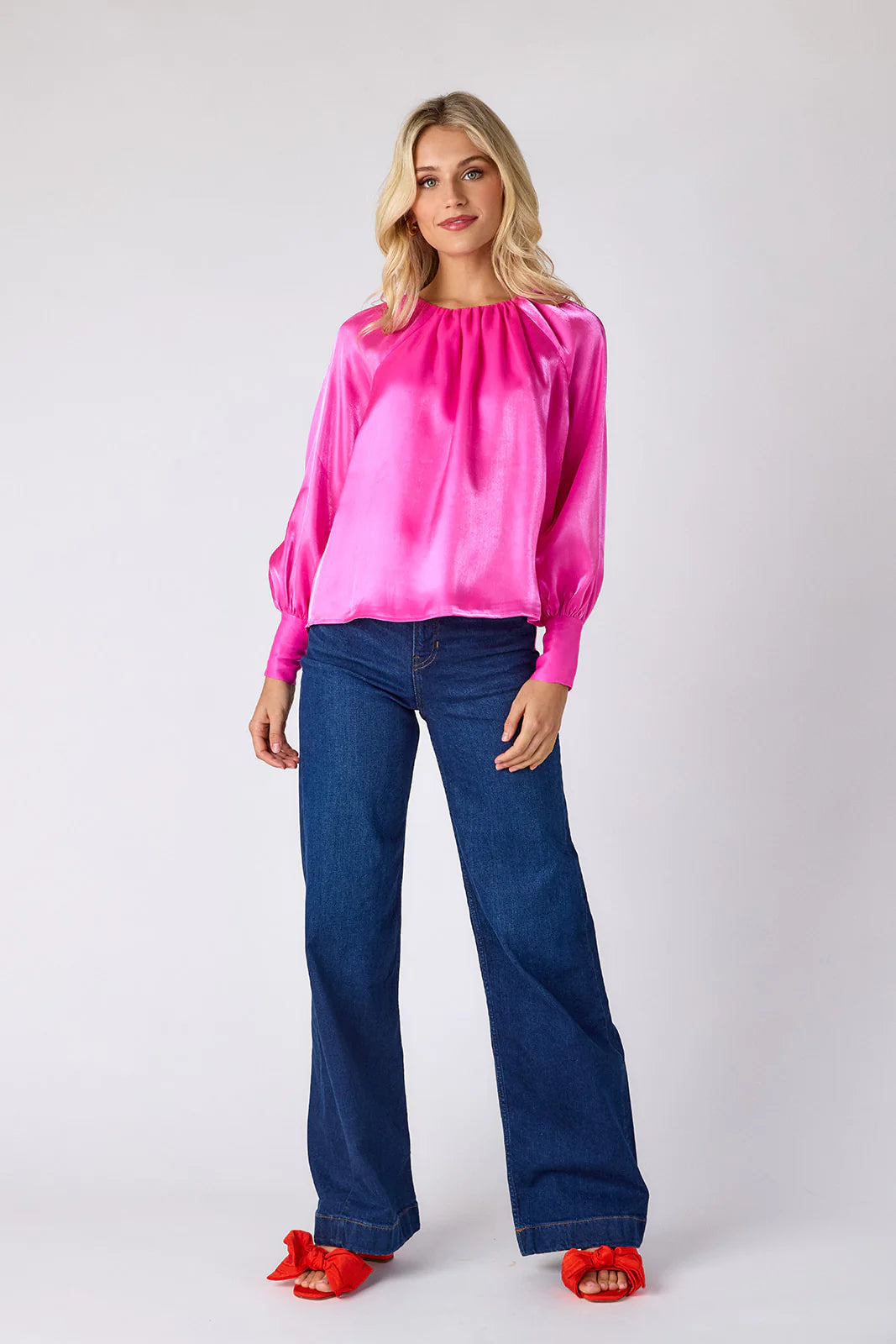 elizabeth blouse in mollie pink