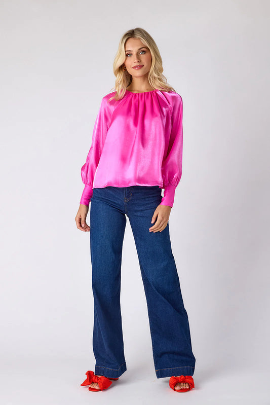 elizabeth blouse in mollie pink