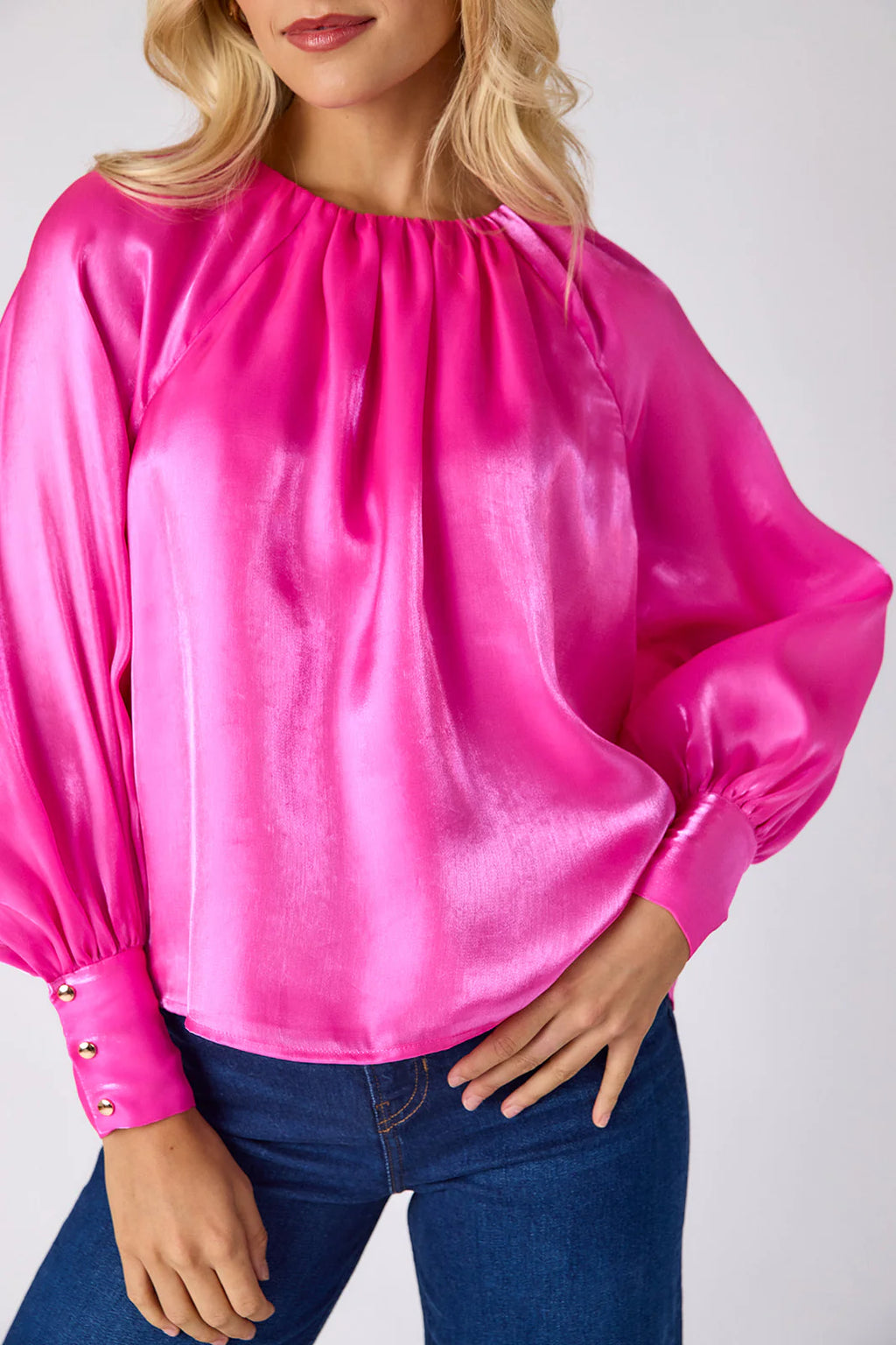 elizabeth blouse in mollie pink