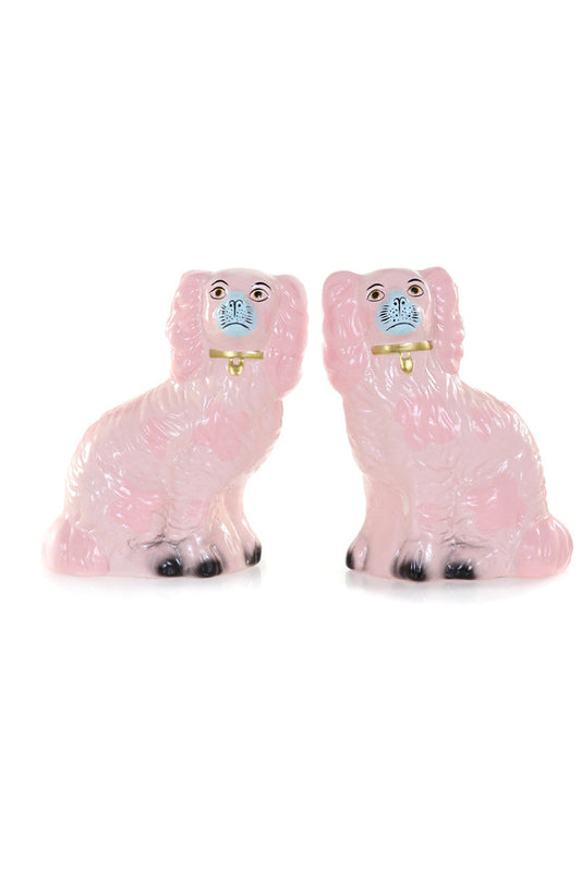 staffordshire spaniel pale pink set