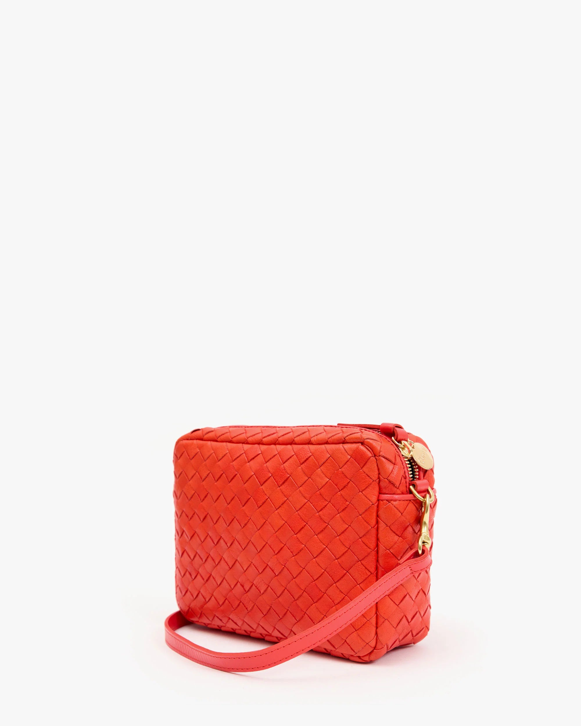 midi sac woven diagonal bright poppy