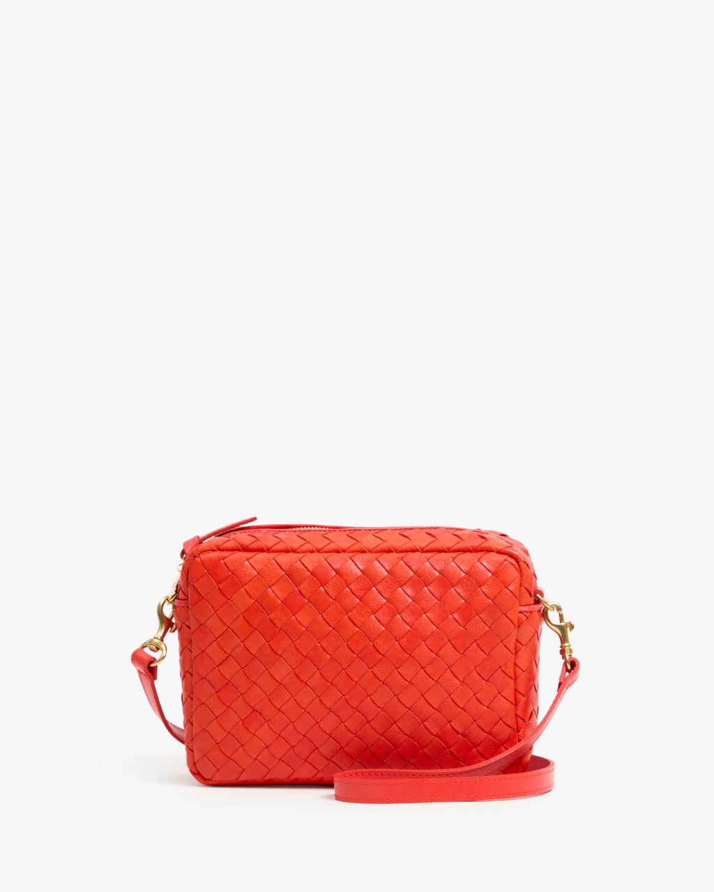 midi sac woven diagonal bright poppy