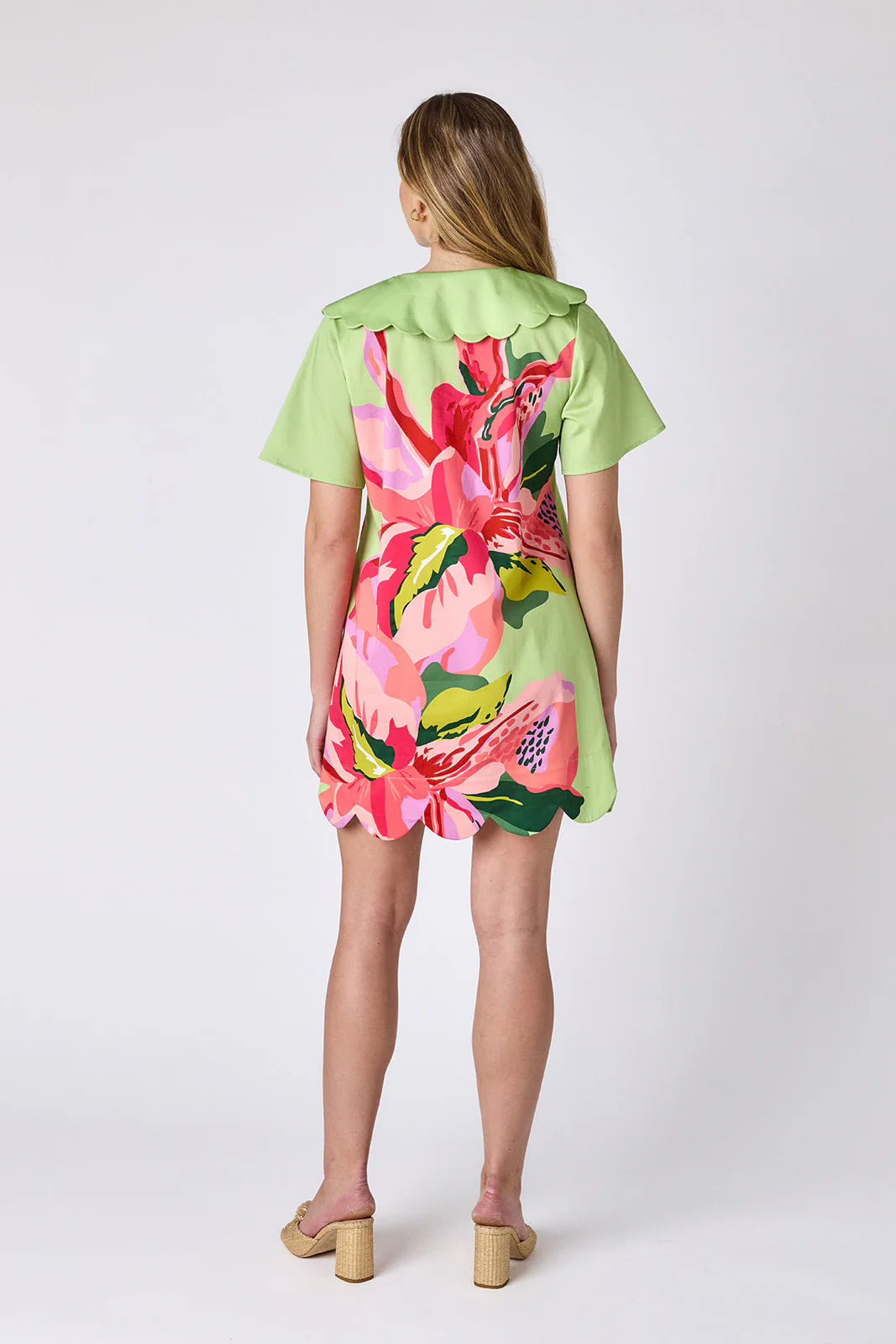 florabee dress with scalloped hem