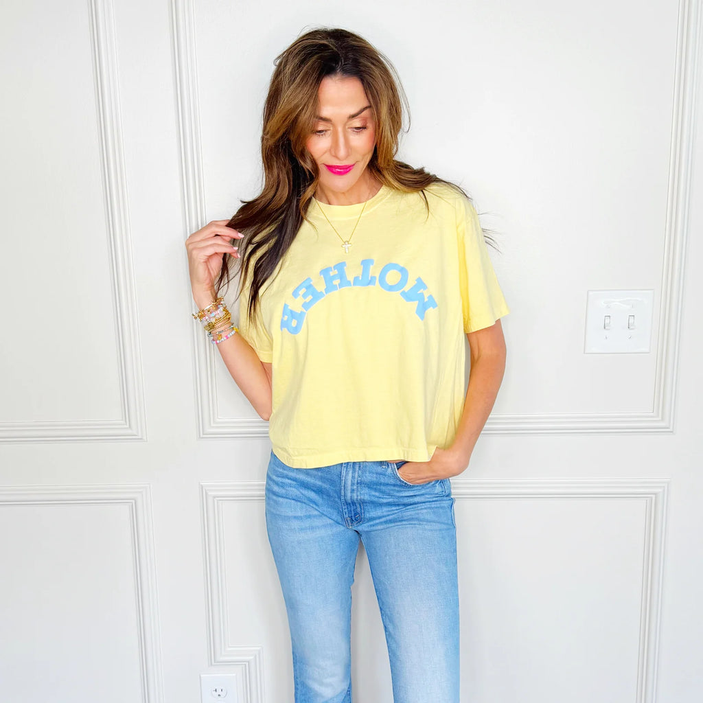 upside-down mother puff crop tee