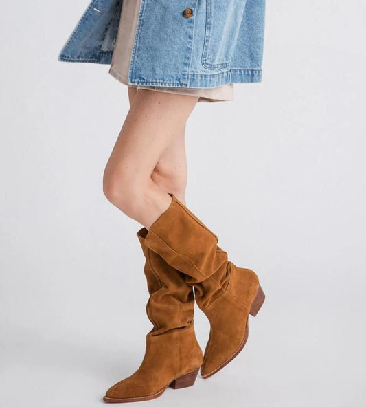 sway low slouch suede boot