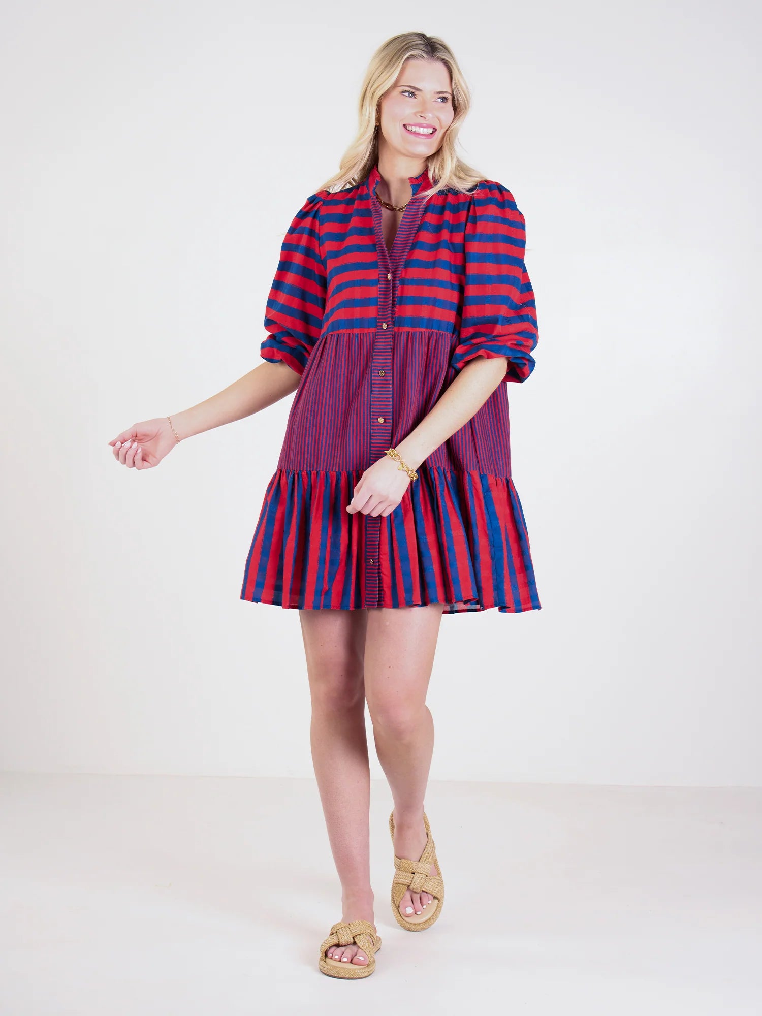 sadie dress americano stripe