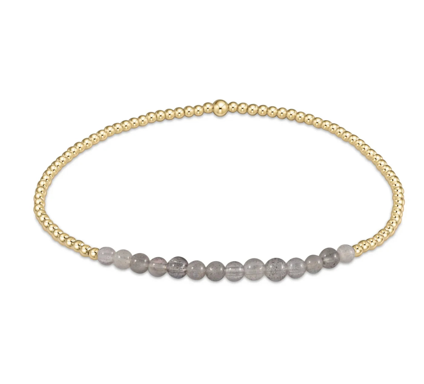 gold bliss 2mm bead bracelet labradorite