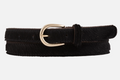 dania cow hair leather belt in black