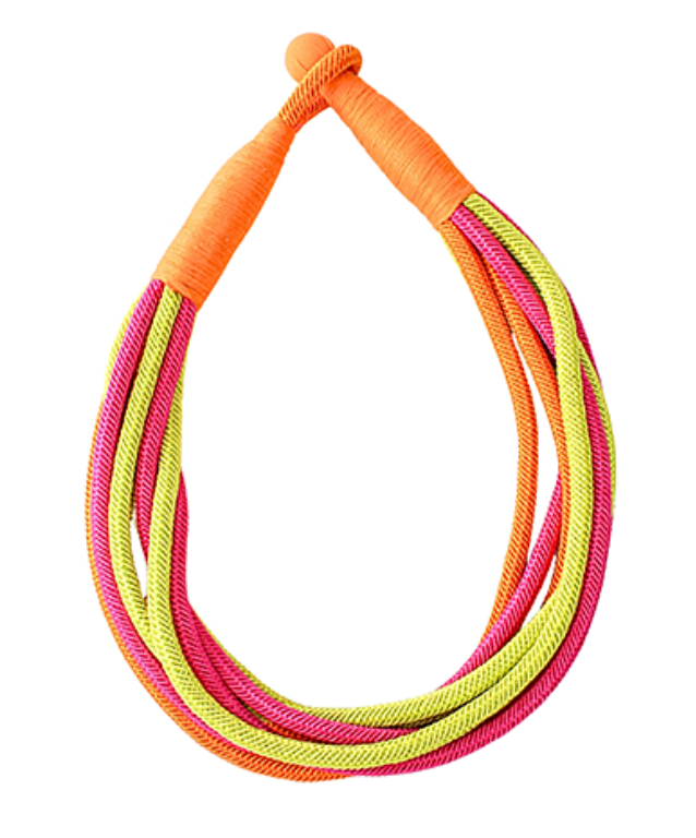 multi colored rope necklace