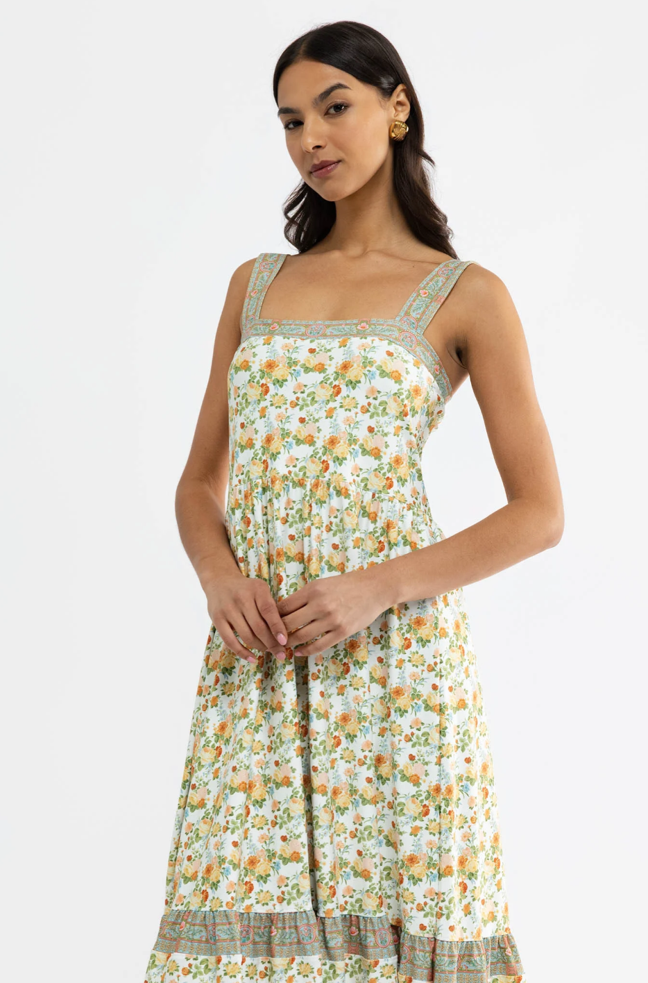 kendall dress in marigold morning