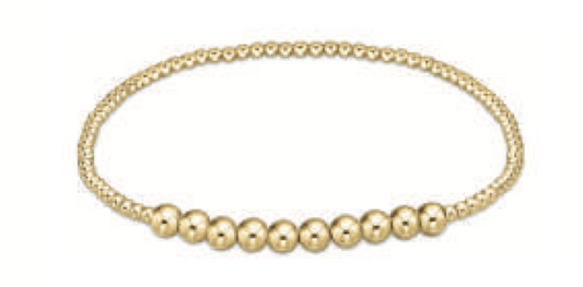 classic gold beaded bliss 2mm bead bracelet 4mm gold