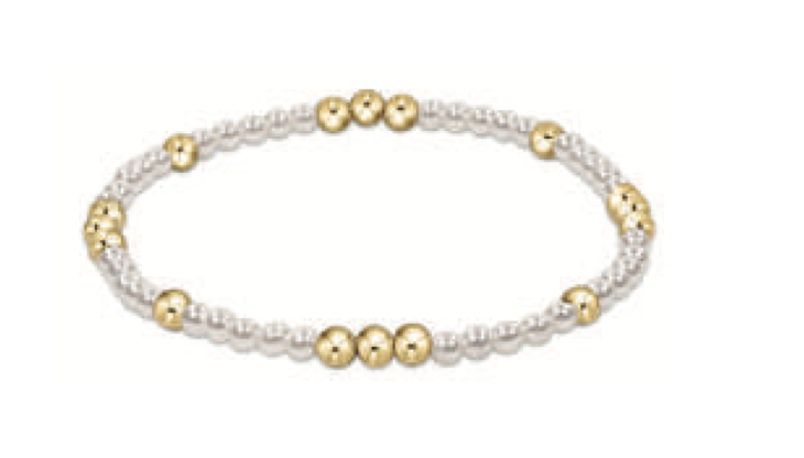 worthy pattern 3mm bead bracelet pearl