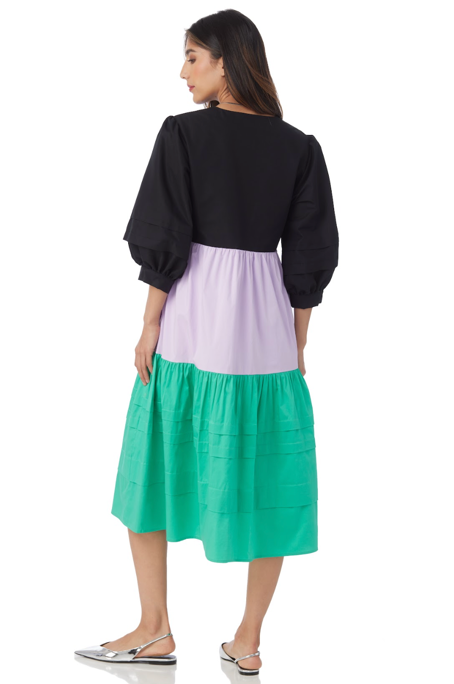 wylie dress unexpected colorblock