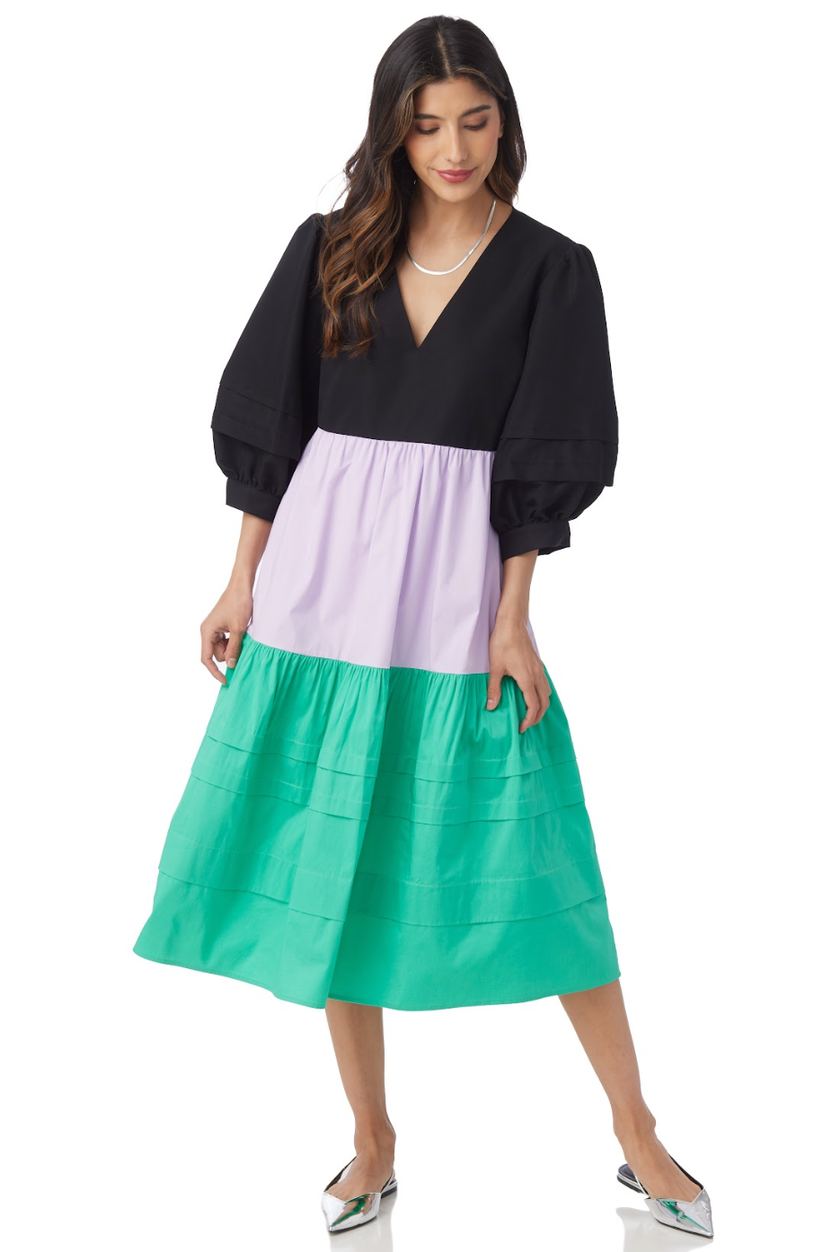 wylie dress unexpected colorblock