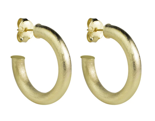 petite thin small chantal hoops