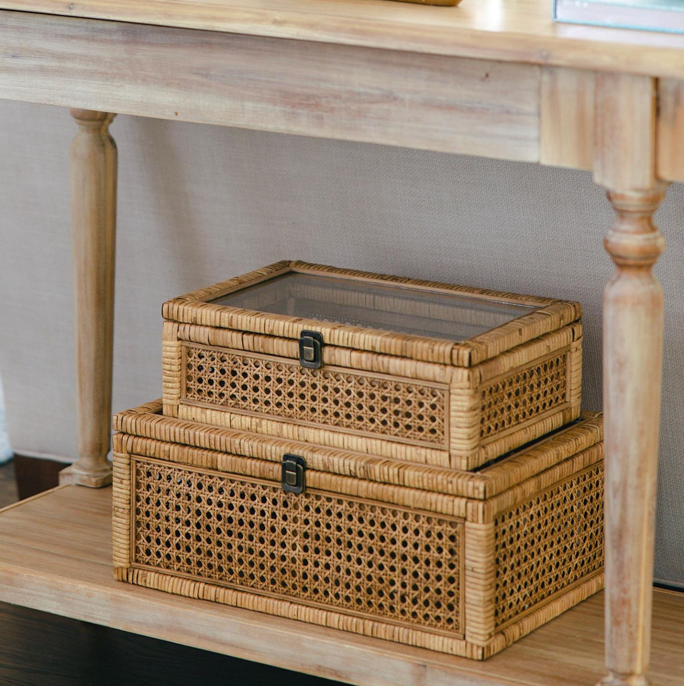 rattan decorative storage boxes