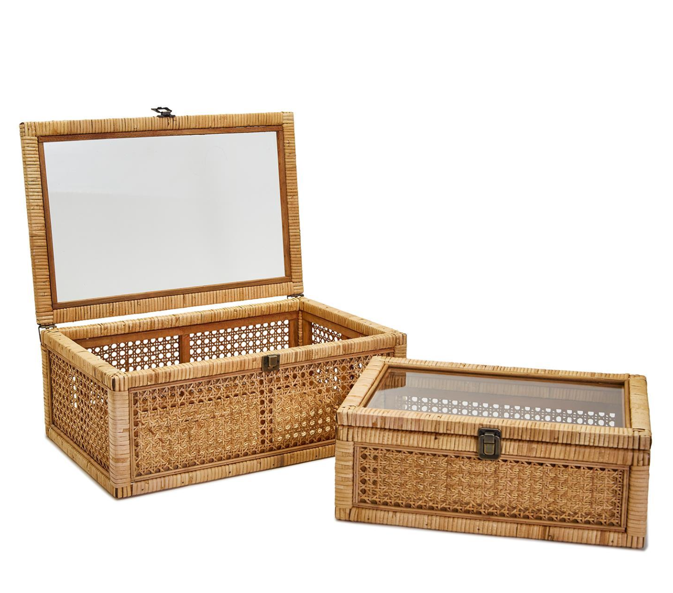 rattan decorative storage boxes