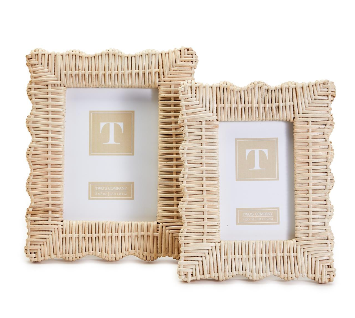 wicker weave photo frame