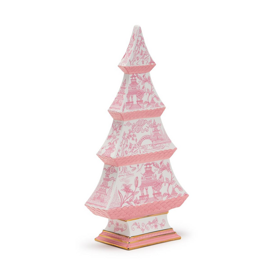 chinoiserie pastel pink tree