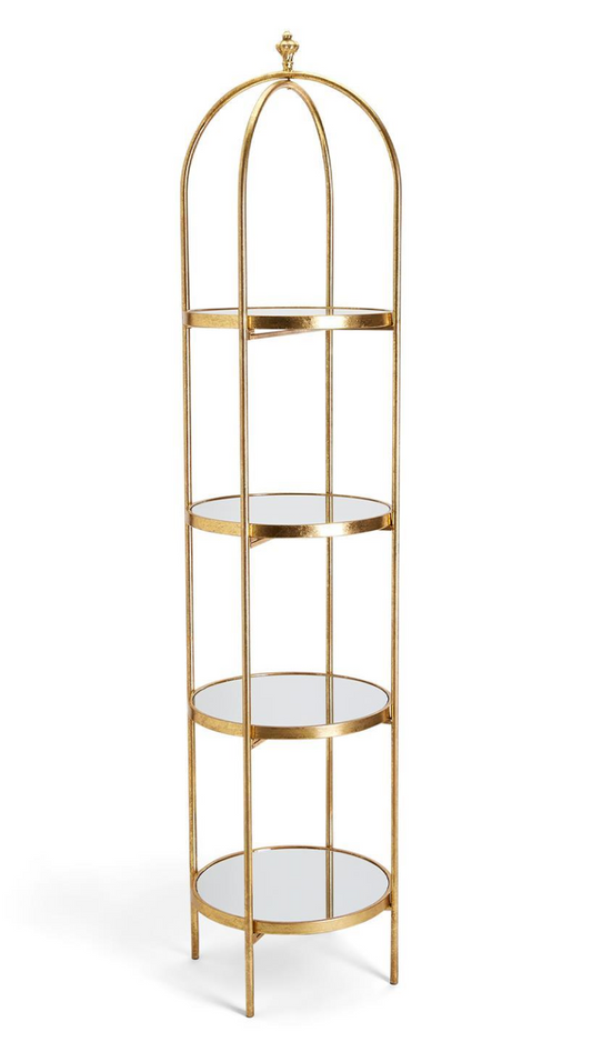 golden etagere decor finial