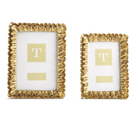 gold ruffles photo frame