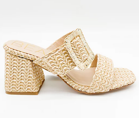 lucy natural two buckle sandal