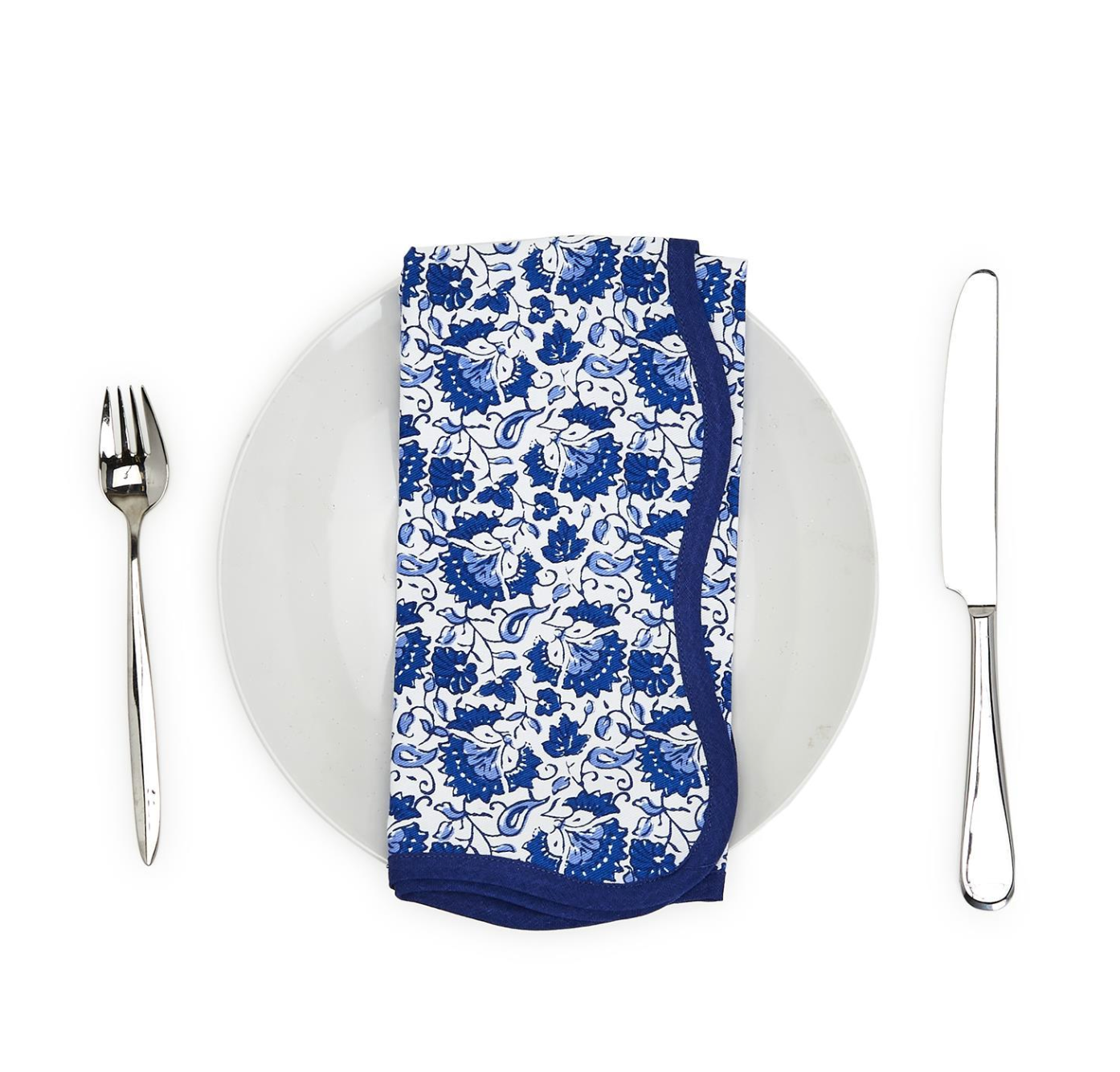 chinoiserie blue floral napkins set of 4