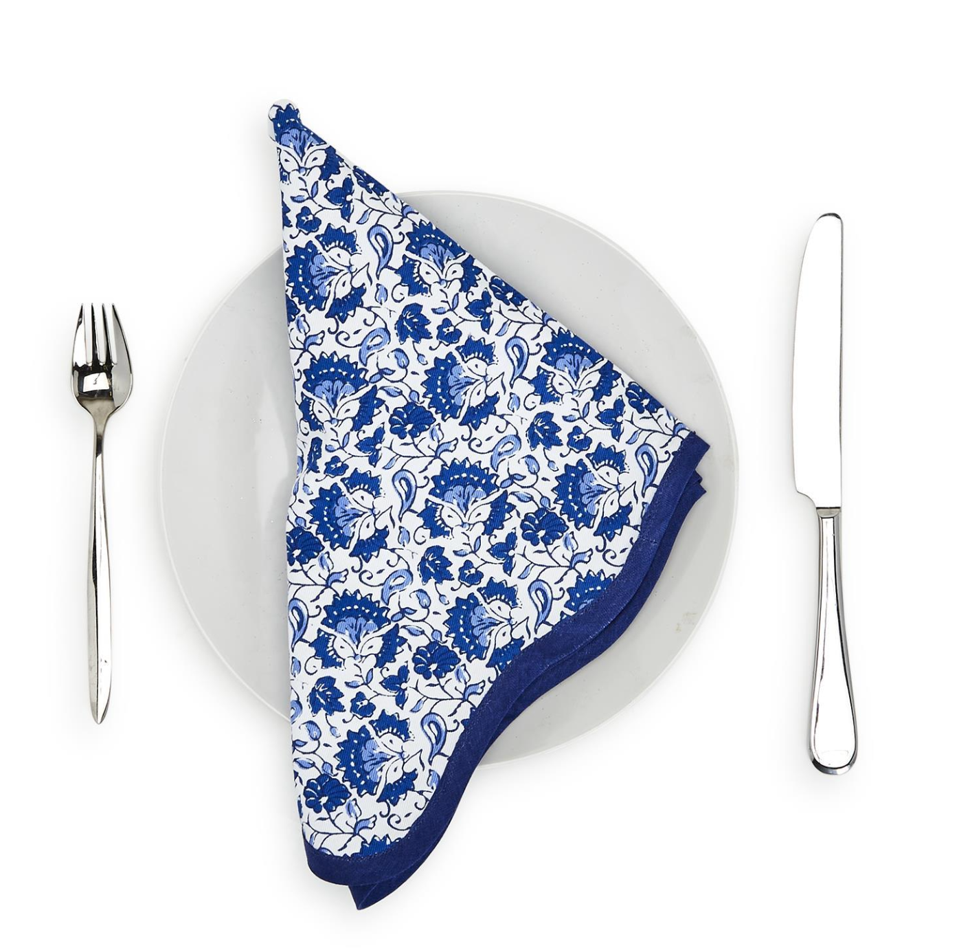 chinoiserie blue floral napkins set of 4