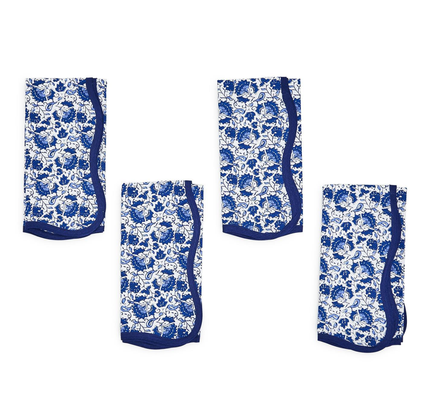 chinoiserie blue floral napkins set of 4