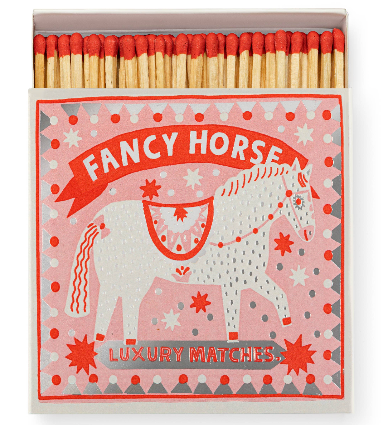 fancy horse luxury square matchbox