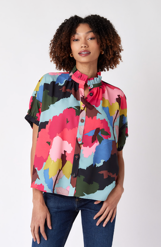 britt top painted floral