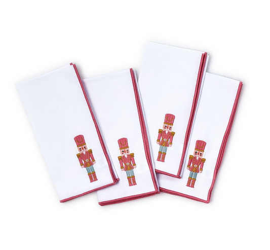 nutcracker embroidered napkins set of 4