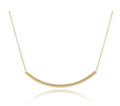 16" necklace gold - bliss bar smooth gold