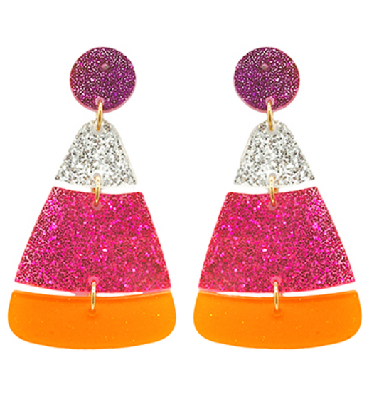 candy corn earrings