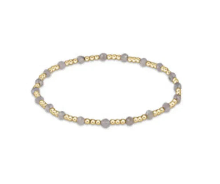 gemstone gold sincerity pattern 3mm bead bracelet labradorite