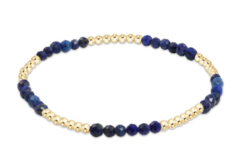 blissful pattern 2.5mm bead bracelet lapis