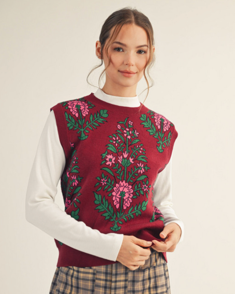 bella floral vest